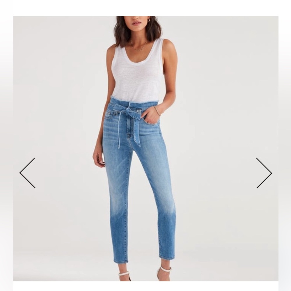 7 For All Mankind Paperbag Waist Skinny Jean